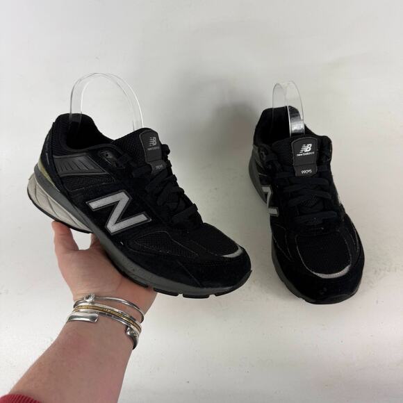 New Balance 990v5 Sneakers Men's 6.5 Black Mesh Lace Up Low Top Running Shoes - Picture 1 of 10